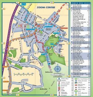 Plan du centre bourg de Parçay-Meslay