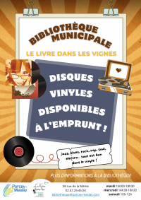 Bibliothèque de Parçay-Meslay, Disques vinyles disponibles à l'emprunt